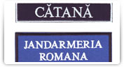 Epoleti, suporti cu insemne grad si semne de arma din cadrul Jandarmeriei Romane
